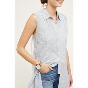 NWOT Anthropologie Dera Buttondown Tunic $98 By Hd In Paris Size Small Collared
